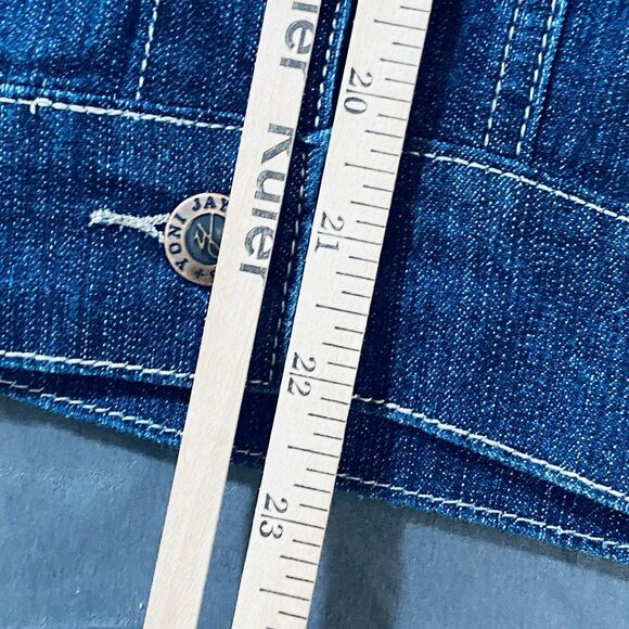 Vintage Y2k Jean Jacket Blazer Embroidered Denim Size XL 12 Fall Floral Trucker - Picture 7 of 11